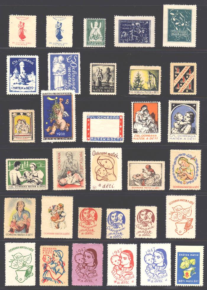 Christmas Seals of Czehoslovakia - 1919-1947